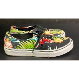 Vans Unisex Black Hawaiian Print Sneakers Size 7.5M/9W - SKU 1943